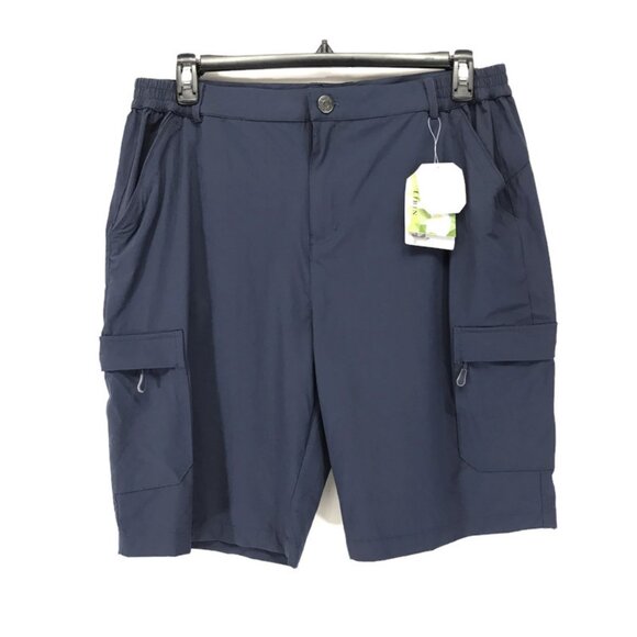 NEW Libin Waterproof Cargo Hiking Shorts Men's XXL Blue UPF 50+ Summer Outdoor - Picture 1 of 12